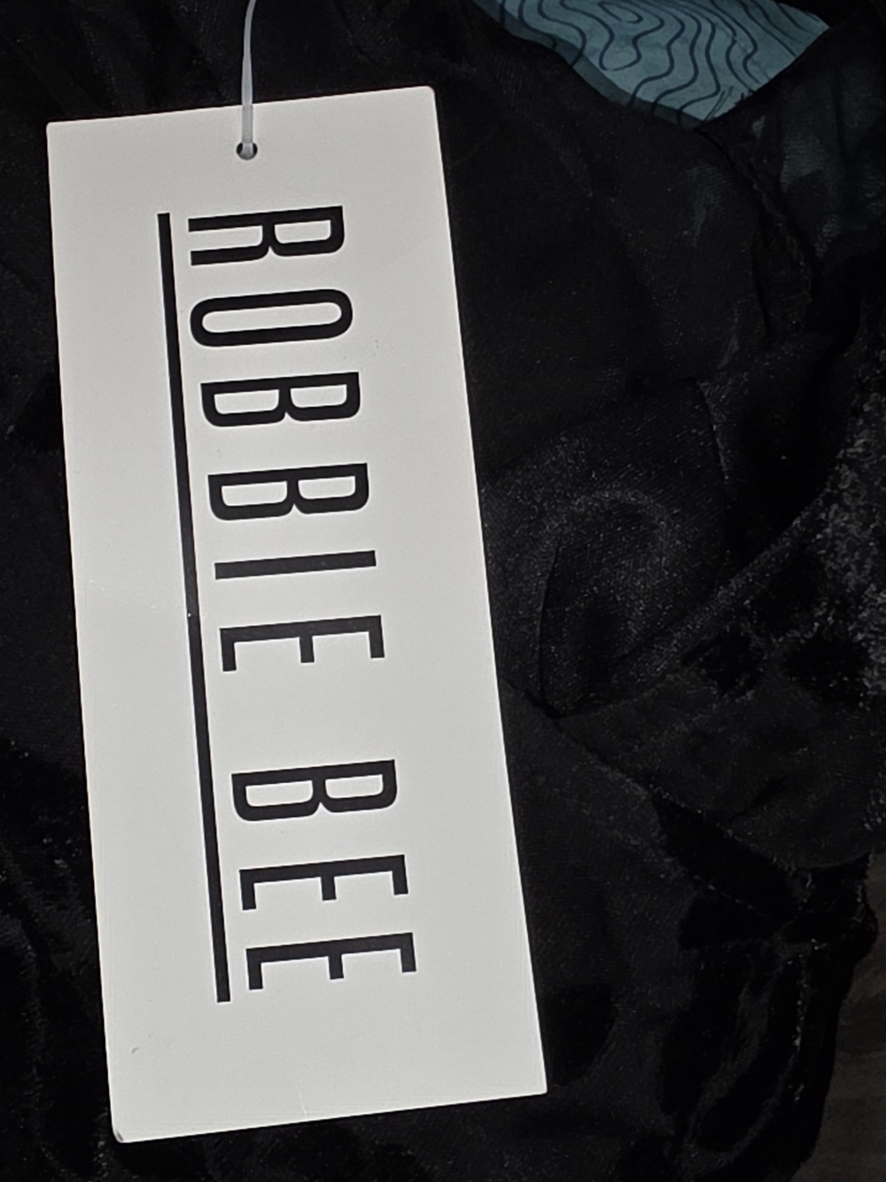 Robbie Bee Black Burnout Velvet Floral Midi Dress Size 12 Sheer Overlay Party - Picture 11 of 11
